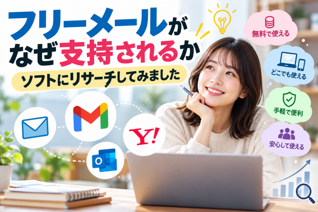 フリーメールがなぜ支持されるかソフトにリサーチしてみました