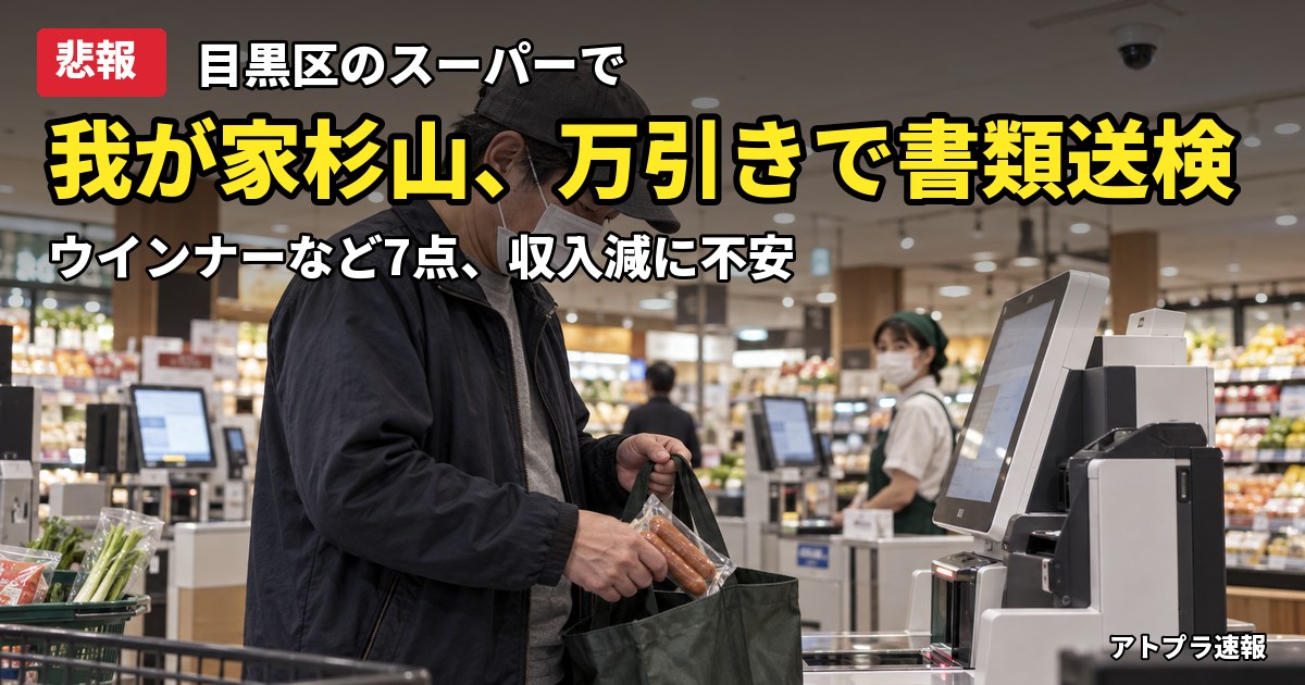 記事内容をもとにしたAI再現イメージ：【悲報】「我が家」杉山裕之さん、スーパーでウインナーなど7点を万引きし書類送検「収入が減り不安に」