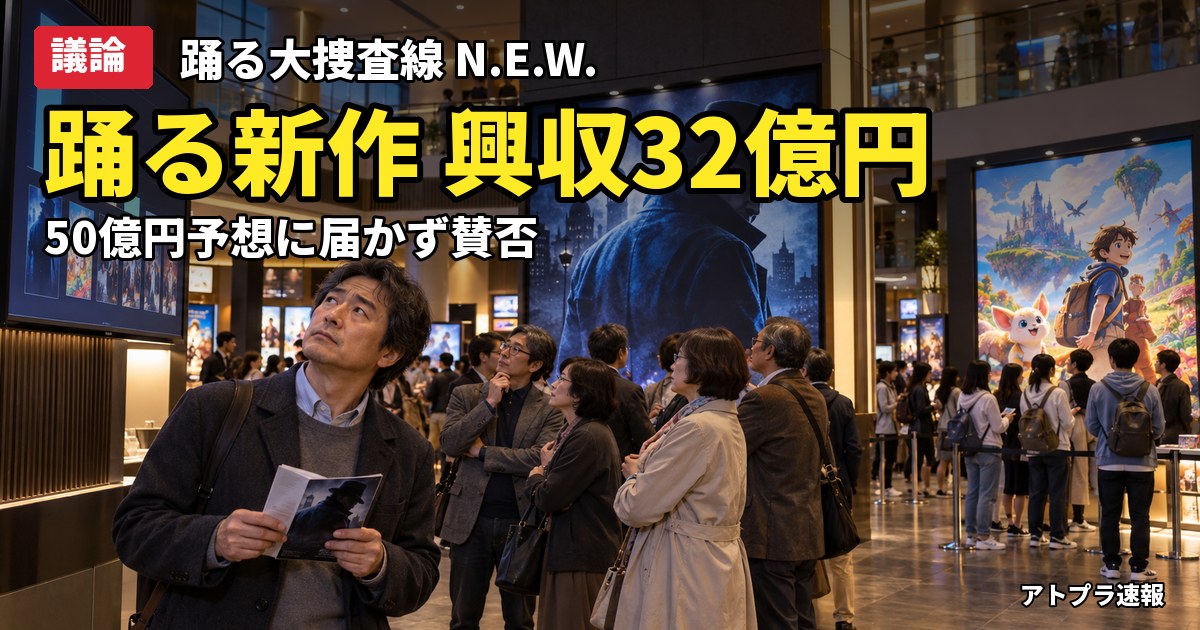 記事内容をもとにしたAI再現イメージ：【議論】『踊る大捜査線 N.E.W.』興収32億円は失速か大健闘か、すみれさん不在にネットも二分