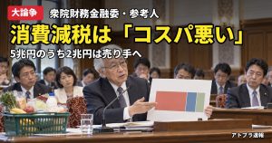 記事内容をもとにしたAI再現イメージ：【大論争】渡辺努・東大名誉教授「食料品の消費減税は極めてコスパ悪い」国会で指摘、ネットは賛否真っ二つ